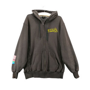 Leatt Men's Hoodie Sweatshirt Black Medium USA South Africa Flags Graphic